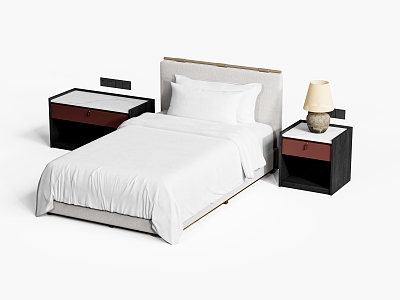 Modern Single Bed 3d model