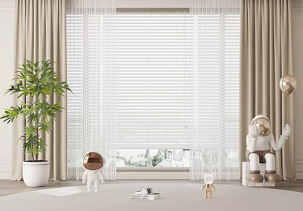 Modern Curtains 3d model