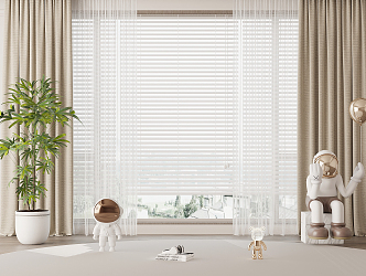 Modern Curtains 3d model