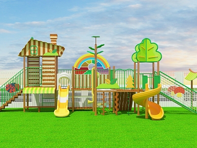 Outdoor Amusement Equipment Outdoor Large Toy Slide Kindergarten Toy model