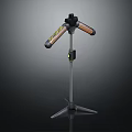 Sturdy Tripod Equipment with Metal Base and Yellow Accent Adjustable Arms