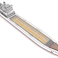 Modern Ship Design Featuring Multi level Superstructure And Helicopter Deck 3d model