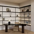 Bookcase Study Bookcase Decorative Bookshelf Open Bookshelf 3d model