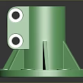 Car Metal Bracket Component With Green Finish And Base Screw Holes