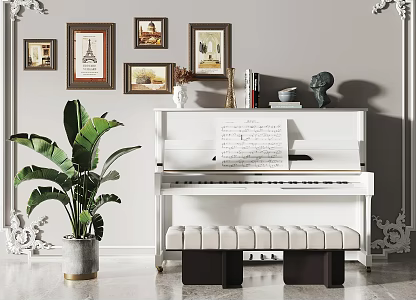 Modern Piano 3d model