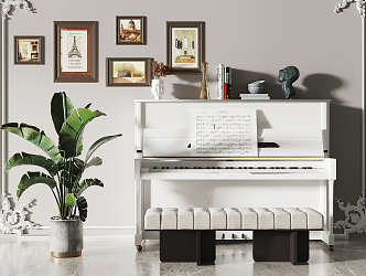 Modern Piano 3d model