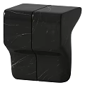 Modern Black And White Marble Texture Side Tables For Home Decor 3d model