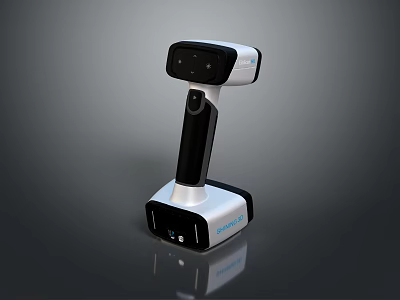 SCANTECH Handheld Scanning Device With Black White Design Base And Camera Lens 3d model