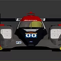 CREO Prototype Racing Car With Red Black Gray Body 00 Number And Aerodynamic Rear Wing