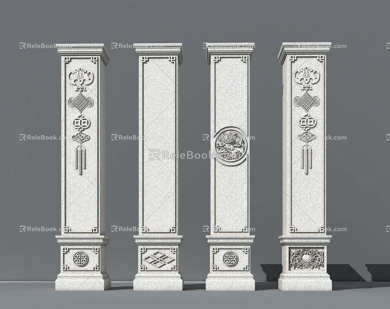 Pillar New Chinese Style Pillar Chinese Style Pillar 3d model