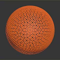Orange Mesh Ball as Practical Living Supply with Textured Surface and Round Shape 3d model