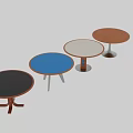 Various Designed Dining Tables With Different Metal Wooden Legs And Colorful Tabletops