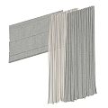 Neutral Toned Textured Curtains With Sheer Panels And Layered Design For Home Decor