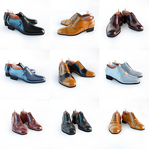 Modern Leather Shoes Men's Casual Leather Shoes Boots Business Leather Shoes Men's Leather Shoes 3d model