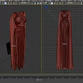 Elegant Long Dress with Cross Front Back Design and Lightweight Flowy Fabric