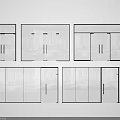 Sliding Doors Featuring Single Double and Multiple Panel Design Styles 3d model