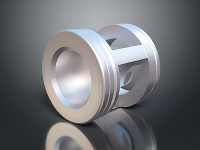 Automotive Piston Component With High Quality Metal For Engine Vehicle Parts 3d model