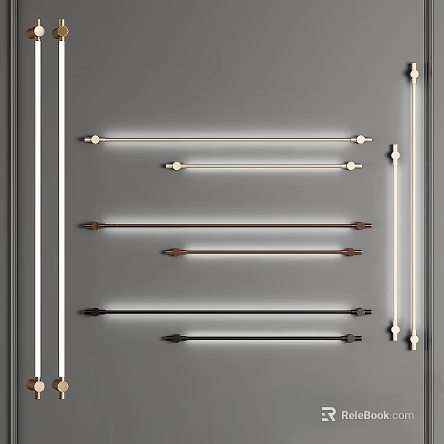 Modern Stylish Wall Lamps In Various Colors And Designs For Home Lighting 3d model 