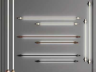 Modern Stylish Wall Lamps In Various Colors And Designs For Home Lighting 3d model