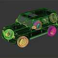Black SUV With Sleek Black Roof Red Accented Alloy Wheels Modern Design On Reflective Surface