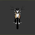 White And Red Off Road Motorcycle With Sporty Design Black Tires And Yellow Fork