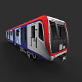 Modern Red White Blue Subway Train Stylish Exterior For Urban Transit
