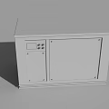 Blue Modern Industrial Equipment Cabinet With Control Panel And Side Vents