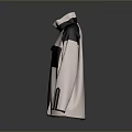 Stylish Outerwear Design With Cream And Black Color Blocking And Functional Pockets
