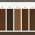 Teak Wood Wall Panels Featuring Five Different Natural Color Tones Displayed 3d model