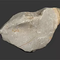 Natural White Stone Piece Featuring Smooth Surface And Natural Texture On Black Background