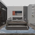 Modern Living Dining Room Interior With Gray Sofa Coffee Table TV And Dining Set