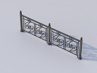 3D Model of Guardrail 3d model