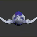 Futuristic White Purple Aircraft Toy With Transparent Blue Cockpit And Glowing Wings