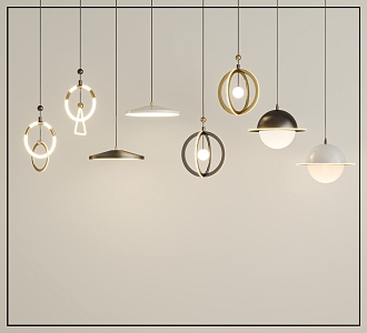 Pendant lamp combination 3d model