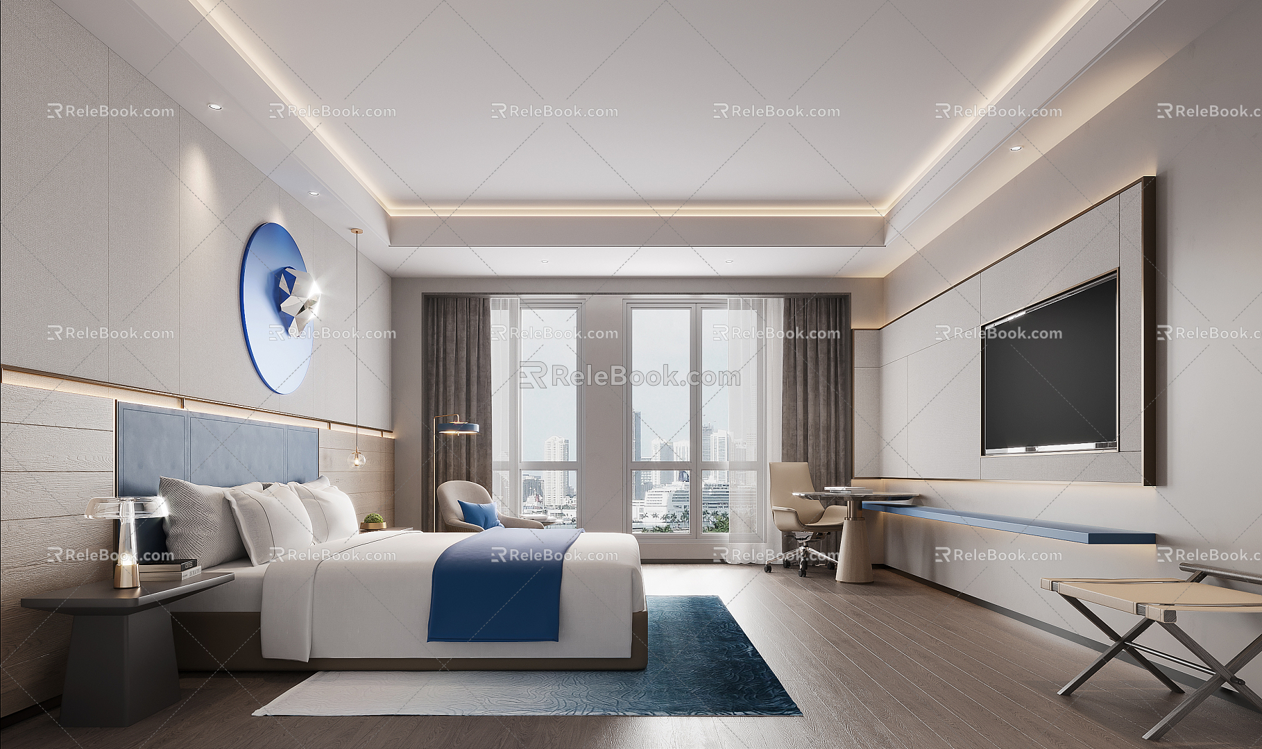 Hotel Rooms Modern Rooms 3d model