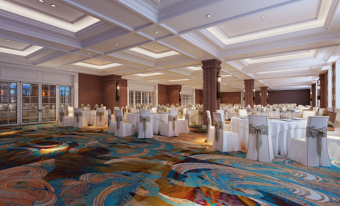 Jianou Ballroom Classical Hotel 3d model