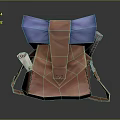 Trendy Brown And Blue Fashion Backpack With Stylish Design And Straps