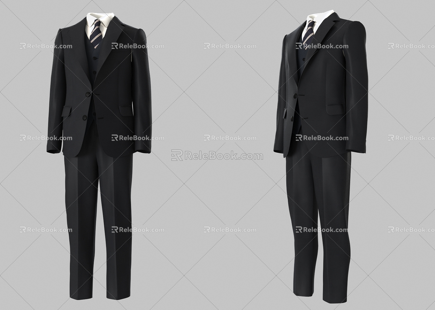 Suit Suit Dress European Version Suit Suit Tie Men Suit Business Men's Suit English Suit Gentleman 3d model