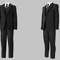 Suit Suit Dress European Version Suit Suit Tie Men Suit Business Men's Suit English Suit Gentleman 3d model