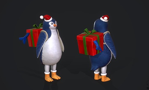 Christmas Penguin 3d model