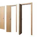 Modern Wooden Folding Door Design Showing Different Open States And Smooth Finish