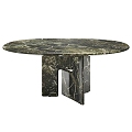 Minotti dining table dining table marble table 3d model