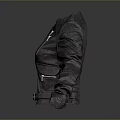 Stylish Black Leather Jacket With Open Front And Zipper Accents For Casual Outfits