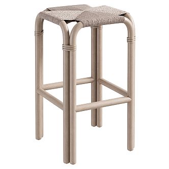 Nordic Bar Stool 3d model