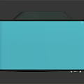 Vintage Blue Television Displaying Classic Game With Green Pipes Clouds And Score Elements On Screen
