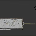 Rusty Old Gasheat Equipment With Metal Fan And Portable Handle