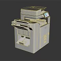 Modern Multifunctional Office Appliance With Digital Control Panel And Paper Tray 3d model
