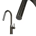 Elegant Sleek Golden Modern Faucet With Curved Spout And Single Handle Design