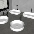 Modern Wash Basin Table Basin Table Basin Round Table Basin Wash Basin 3d model