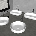 Modern Wash Basin Table Basin Table Basin Round Table Basin Wash Basin 3d model